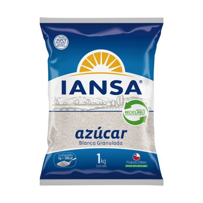 Azúcar Blanca 1kg Iansa