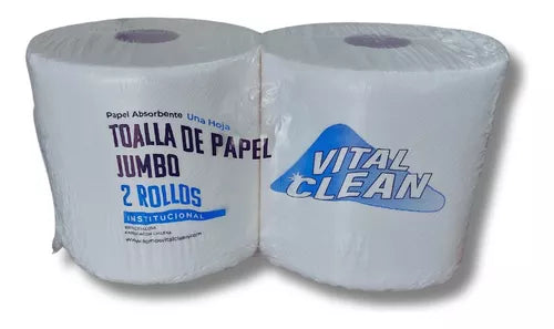 Toalla De Papel Jumbo Industrial 2x250m Alta Calidad